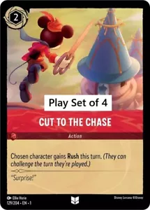 Cut To The Chase 129/204.⭕Play set of 4⭕Lorcana The First Chapter - Picture 1 of 1