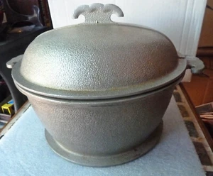 Vtg Guardian Service Hammered Aluminum Dutch Oven w/Aluminum Lid 9-3/4" - Picture 1 of 4