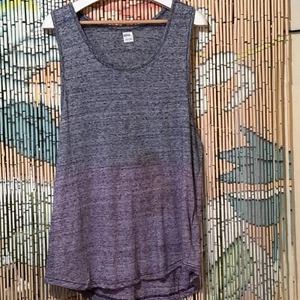 UO Urban Outfitters BDG Racerback Tank Top Tee, Space Dye Indigo Purple Ombre XL - Picture 1 of 12