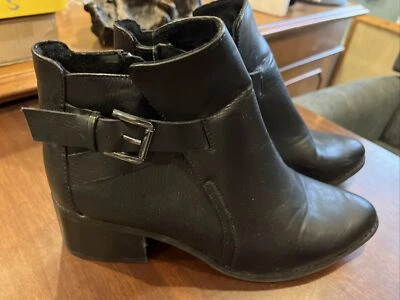 Mia Amore Womens Tasya Nessa Black Faux Leather Booties Shoes 8.5 Medium Boots Foto 1 de 4