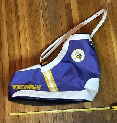 Bolso de Lona Gimnasio Minnesota Vikings De Colección NFL Buen Estado Usado Ver Fotos Zapato Foto 1 de 4