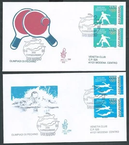 2008 SAN MARINO FDC VENETIA 543 BIS OLIMPIADI DI PECHINO NO TIMBRO ARRIVO - BG-2 - Foto 1 di 1