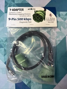 J.J. Keller Y-Adapter Electronic Logging Device 9 Pin Diagnostics Port 50102 NEW - Picture 1 of 2