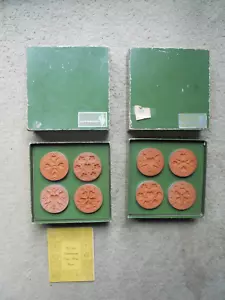 2! Vintage Set, 4 Curt Wagner Scandinavian Ceramic Cookie Molds + Recipe Book. - Picture 1 of 10