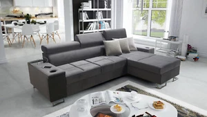 Ecksofa mit Schlaffunktion Margo I Maxi Wohnlandschaft L-Form Sofa Modern 26 - Bild 1 von 27