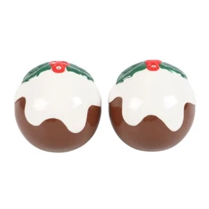 Christmas Pudding Salt and Pepper Shakers - Picture 1 of 1