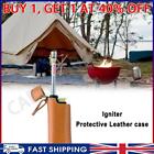 #F Igniter Holster Outdoor Camping Hike PU Leather Igniter Protective Storage Ba