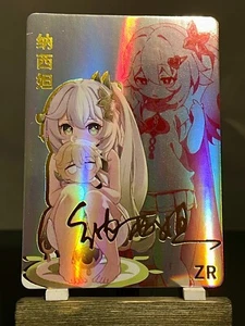 Goddess Story CCG Holo Foil Waifu Anime NEW ZR Signature Cards - Nahida Genshin - Picture 1 of 2
