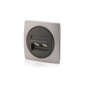 Datendose Nobilis 2xRJ45 Cat 6 FTP & 1fach Rahmen ABS 80x80 mm Anthrazit/Schwarz - Bild 1 von 8