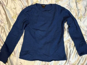 Suéter Philosophy Dane Lewis para mujer azul real 100 % cachemir talla mediana - Imagen 1 de 3