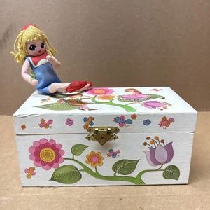 Vintage 1960s Jaymar Ballerina Music Jewelry Box Snap On Doll Fascination - Picture 1 of 13