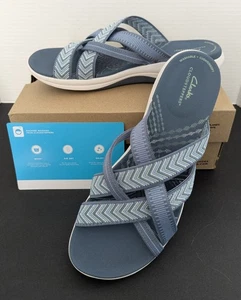 Sandali donna Clark Cloudsteppers blu nuovi con scatola misura: 9 1/2 larghi Mira Grove - Foto 1 di 17