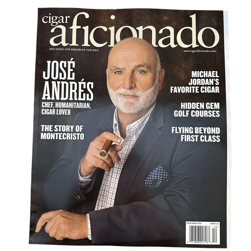 Cigar Aficionado Magazine December 2025 Jose Andrews Michael Jordan Golf Foto 1 de 1