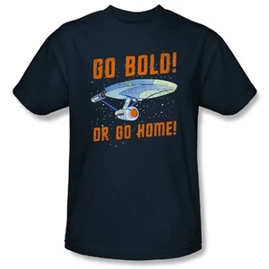 Star Trek The Original Series Enterprise Go Bold! Oder nach Hause! T-Shirt NEU UNGETRAGEN - Bild 1 von 1