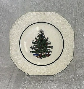 Cuthbertson - Dickens Weihnachtsbaum - 8,5" geprägter Salatteller - WUNDERSCHÖN - Bild 1 von 4