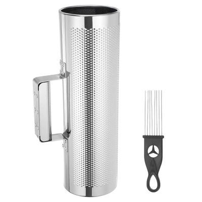 Instrumento Guiro de Acero Inoxidable 4" x 12" Instrumento de Percusión con Raspador Foto 1 de 4