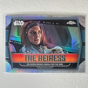 2024 Topps Chrome Star Wars The Heiress Insert #TH-10 Bo-Katan Brings Grogu - Picture 1 of 3