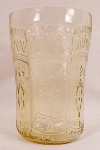 Patrician Tumbler Amber Depression Glass Federal Vintage 4.25 in. Spoke 9 oz. - Picture 1 of 5