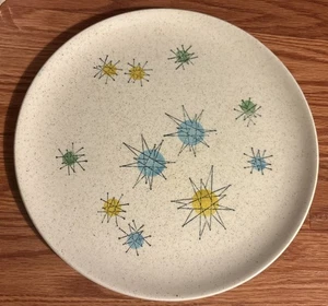 Vintage Mid Century Modern Franciscan Atomic Starburst 10” Dinner Plate MCM - Picture 1 of 4