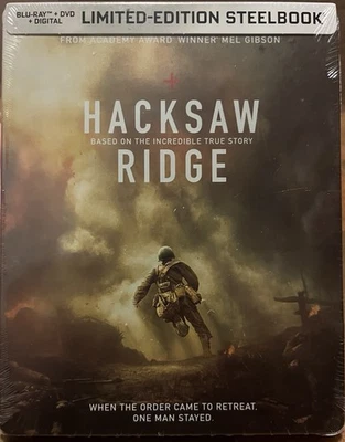 Hacksaw Ridge (Blu-ray/DVD, 1995, Exclusive Rare OOP Steelbook) ~New Sealed 🇺🇲 - Image 1 of 2