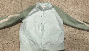 Cat And Jack Windbreaker Unisex M8 Light Green And Safe With Cream In The Wrists - Picture 1 of 6