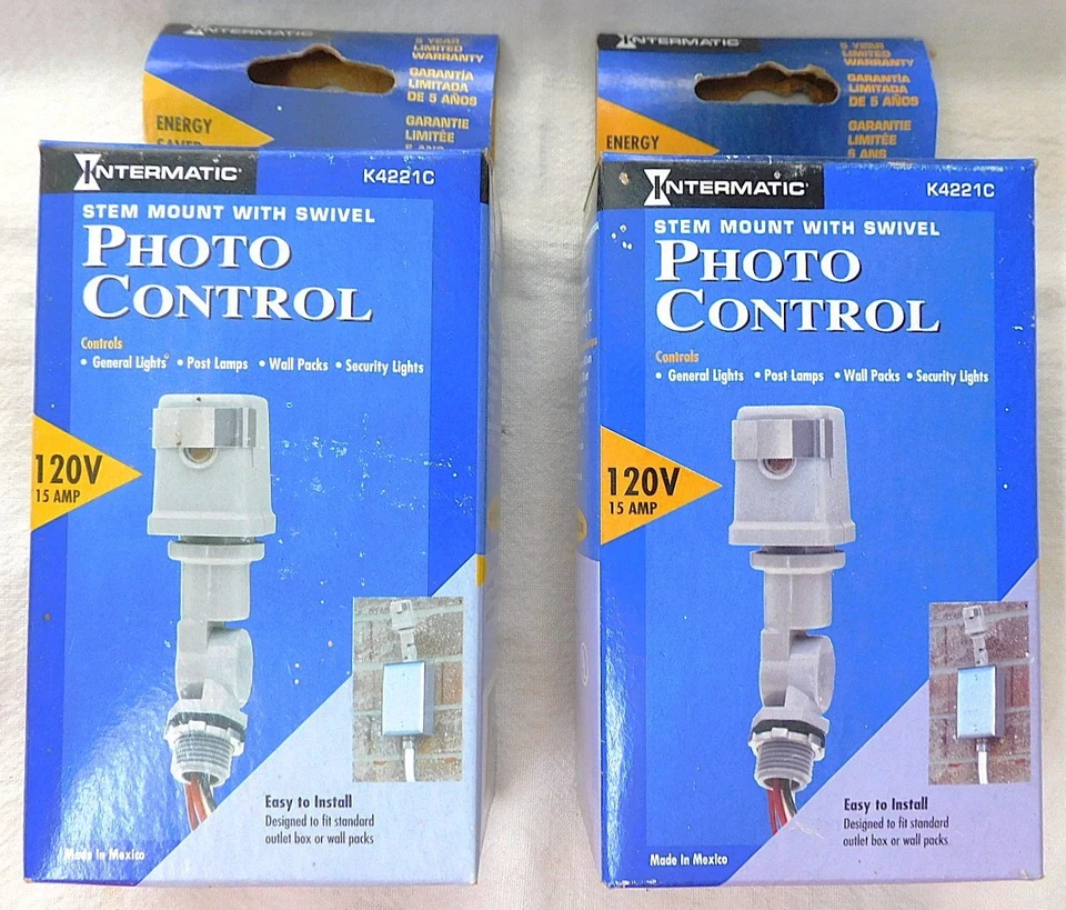 2 - New In Box - Intermatic K4221C Thermal Photo Controls K4221C  - 120V - CW - Image 1 of 1