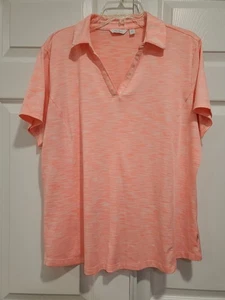 Camisa Polo LADY HAGEN Para Mujer Plus XL Golf Top Manga Corta Melocotón/Rosa Elastizada - Imagen 1 de 10
