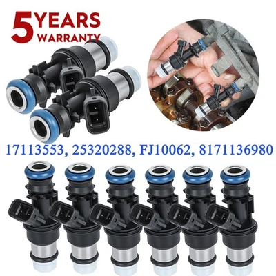 Inyector de combustible 8 piezas para Chevrolet Silverado 2500 HD/3500 / Suburban 2500 2001-2006 Foto 1 de 4