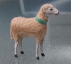 Nice Antique 1920s Putz  German Handmade Wooly Sheep with Stick Legs