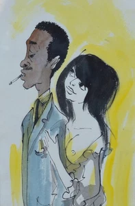 Kenneth Abedana Spencer (1929-2005). Jamaican artist. 2 X Couples - Picture 1 of 5