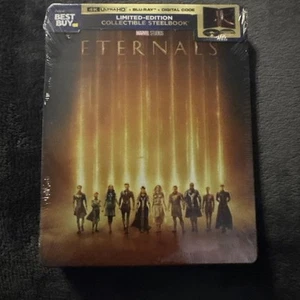 Eternals Steelbook 4K UHD + Blu-ray + DIGITAL Best Buy Limited Edition New - Picture 1 of 5