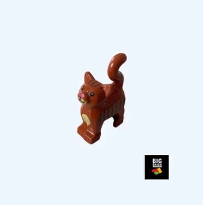 BIG BRICK LITTLE BRICK BBLB Stein dunkelorange Katze, City Bauernhof Tier, Lego kompatibel - Neu