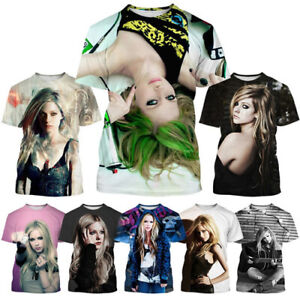 Singer Avril Lavigne 3D Printing Loose Men's and Women's T-shirt Tops Tee