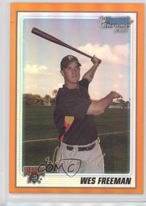 2010 Bowman Chrome Prospects Orange Refractor /25 Wes Freeman #BCP64