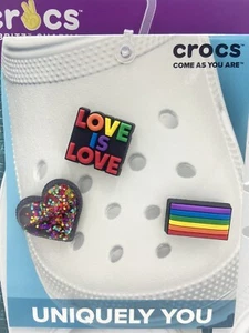 NWT Crocs Jibbitz Lot ~ Rainbow ~ Love Is Love Pride ~ Uniquely You - Picture 1 of 1