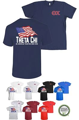 Theta Chi Fraternity Bella + Canvas USA Flag Tradition Shirt - NEW - Image 1 of 2