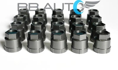 20 NEW DARK GREY LUG NUT COVERS CAPS CHEVROLET GMC BUICK OLDSMOBILE PONTIAC - Image 1 of 3