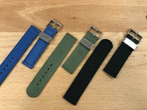 Nylon Canvas Watchstraps Military Style - Picture 1 of 4