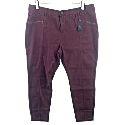 Jeans ajustados Arna York Pintuck, talla 24, Berry, PVP £28 Foto 1 de 4