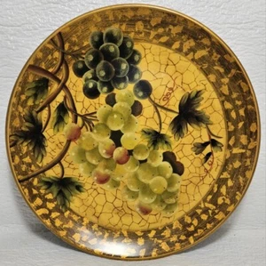 Plato de coleccionista de uvas decorativo de 10 pulgadas con acento oriental - Imagen 1 de 4