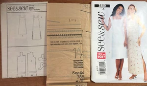 Butterick Easy See & Sew 3880 ärmelloses Kleid Muster Größe 8 10 12 2 Längen UC - Bild 1 von 3