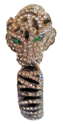 Brazalete Brazalete Tigre Estrás/Esmalte Primavera Imán Tono Plata (SKU# 1934) Foto 1 de 4