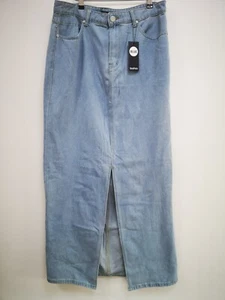 Boohoo Plus Denim Split Front Maxi Skirt  - Picture 1 of 1