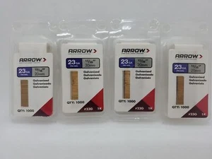 (4) Arrow Fastener 23G20-1K Galvanized Pin Nails, 23-Gauge 13/16" 1000-Packs LOT - Picture 1 of 3