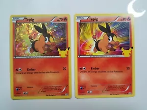 Tarjeta Promocional HOLO & Non Holo Tepig 13/25 - Casi Nueva Pokemon 25 Aniversario McDonalds - Imagen 1 de 3