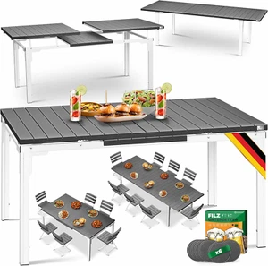 ® Tavolo Allungabile Da Giardino, 180/240 X 90 Cm, Espandibile Fino a 8 Persone, - Foto 1 di 12