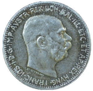 1913 AUSTRIA 1 KORONA FRANZ JOSEPH SILVER COIN - PROOF MIRROR CONDITION - Picture 1 of 2