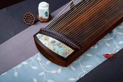 繁華盛 49,2'' 125 cm tamaño de viaje Guzheng con brocado de seda sobre palo de rosa indio, Koto Foto 1 de 4