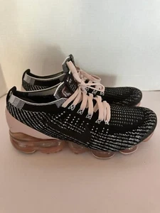 Nike Air VaporMax Flyknit 3 Shoes Womens 10 Black Barely Rose Running Sneakers - Picture 1 of 9