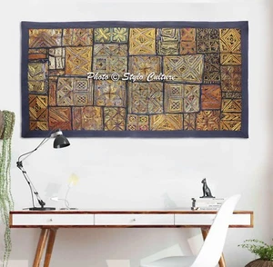 Indian Vintage Cotton Patchwork Wall Hanging Handmade Tapestry Wall Decor Throw - Picture 1 of 4